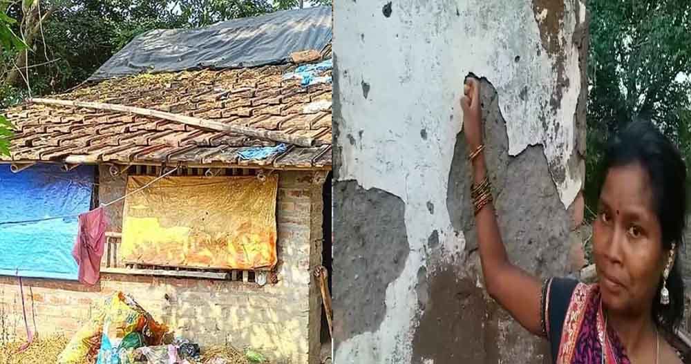 छत्तीसगढ़-गौरेला में पीएम आवास चार साल में जर्जर हुए तो कच्चे मकानों में लौटे आदिवासी