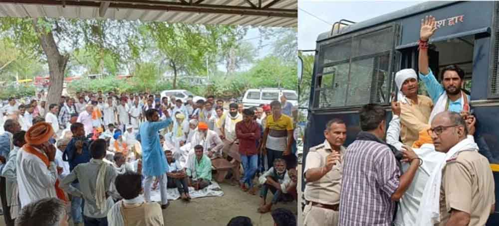 राजस्थान-बूंदी में नहरी पानी की मांग की बात विफल होने पर कोटा की तरफ बढ़े किसान