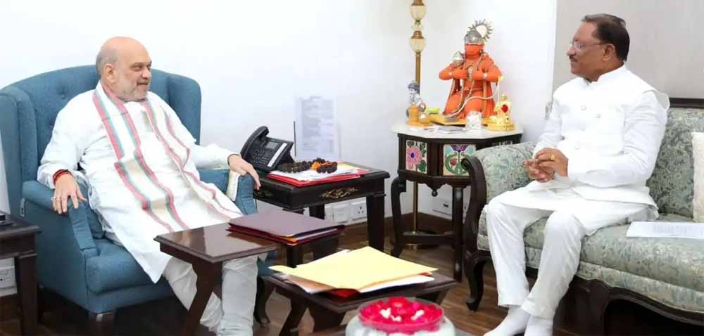 मुख्यमंत्री साय ने केंद्रीय गृह मंत्री शाह से की मुलाकात
